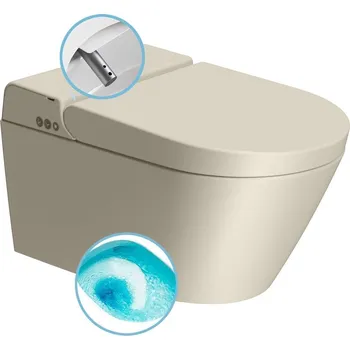 WC sada WCLEAN závěsné WC Swirlflush s integrovaným elektronickým bidetem, creta dual-mat