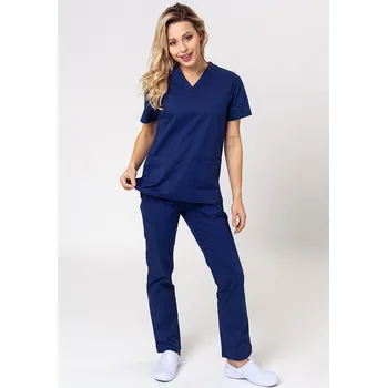 Dámský overall Lékařská dámská souprava Dickies EDS Signature Modern (halena V-neck, kalhoty Pull-on) námořnická modř