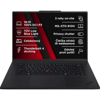 Notebook LENOVO NTB ThinkPad/Workstation P1 G7 - Ultra7 155H,16" WQXGA,32GB,1TBSSD,RTX 4060 8GB,IRcam,W11P 21KV001SCK