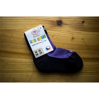 Dívčí oblečení Surtex froté dětské ponožky (min. 80% merinové vlny) Barva: fialová, Velikost: 12 - 13 (eur 18-19)