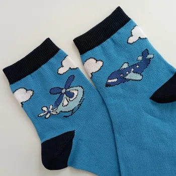 Trepon Dětské bavlněné ponožky LETADLO Barva: modrá, Velikost: 16 - 18 (24-27)