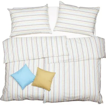 Bytový textil SCANquilt povlečení KLASIK korále tyrkysovohnědá 240 x 200/70 x 90 cm