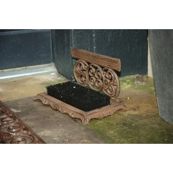 Čistič bot BEST FOR BOOTS, ornament, hnědá, litina, 30 x 19 x 17 cm|Esschert Design