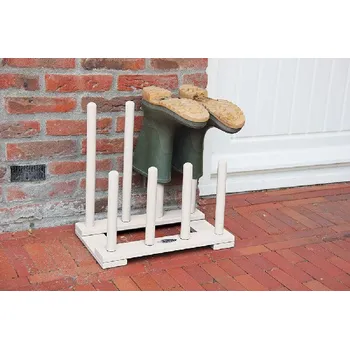 Botník Stojan na boty/botník FARM, dřevěný, bílá, 42x26cm|Esschert Design