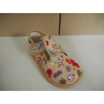 Dívčí obuv Beda Přezůvky barefoot - beige fish (BF 060010/W) Velikost: 24