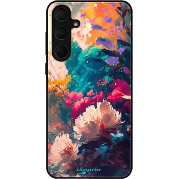 Pouzdro na mobilní telefon Lesklé pouzdro iSaprio pro Samsung Galaxy A35 5G - Flower Design (Lesklé pouzdro, kryt, obal iSaprio Exclusive na mobil Samsung Galaxy A35 5G s motivem Flower Design - elegantní skleněný vzhled, skvělá ochrana mobilu a luxusní styl, vyrobeno v Česku)