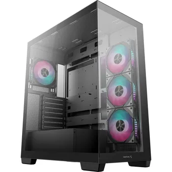 PC skříň DEEPCOOL skříň CG580 4F / ATX / 4x120mm ARGB fans / 2xUSB 3.0 / panoramatická / tvrzené sklo / černá R-CG580-BKADA4-G-1