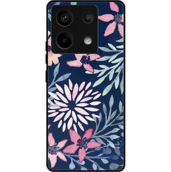 Pouzdro na mobilní telefon Lesklé pouzdro iSaprio pro Xiaomi Redmi Note 13 Pro 5G / Poco X6 5G - Leaves on Blue (Lesklé pouzdro, kryt, obal iSaprio Exclusive na mobil Xiaomi Redmi Note 13 Pro 5G / Poco X6 5G s motivem Leaves on Blue - elegantní skleněný vzhled, skvělá ochrana mobil