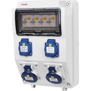 modulární přístroj a rozvaděč FAMATEL v364 - ZSF40000000.1 /3958 Zás.skříň IP54 jištěná kombi chrániči 4x16/1N/B/003, v364