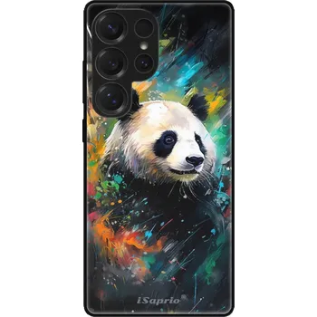 Pouzdro na mobilní telefon Lesklé pouzdro iSaprio pro Samsung Galaxy S25 Ultra - Abstract Panda (Lesklé pouzdro, kryt, obal iSaprio Exclusive na mobil Samsung Galaxy S25 Ultra s motivem Abstract Panda - elegantní skleněný vzhled, skvělá ochrana mobilu a luxusní styl, vyrobeno v Čes