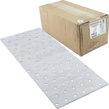 Tesařské kování Oramat 50ks - 120x300mm hr. 2,0mm Spojovací deska - plotna - děrovaná, PP21