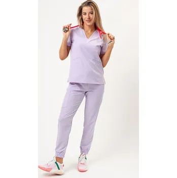 Dámský overall Lékařská souprava Sunrise Uniforms Premium (halena Aura, kalhoty Vibe) levandulová