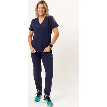 Dámský overall Lékařská souprava Sunrise Uniforms Premium (halena Aura, kalhoty Vibe) námořnická modř