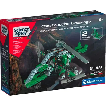 ostatní stavebnice Clementoni Stavebnice Construction Challenge (helikoptéra)