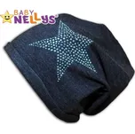 Baby Nellys Bavlněná čepička ® - Hvězdička modrá