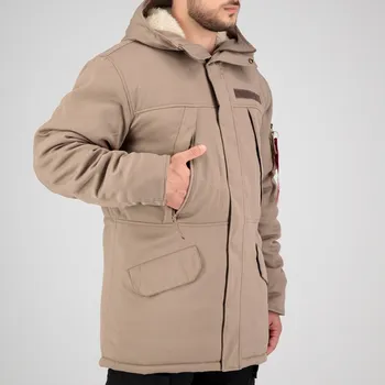 Pánský zimní kabát bunda N3B Expedition Parka taupe M
