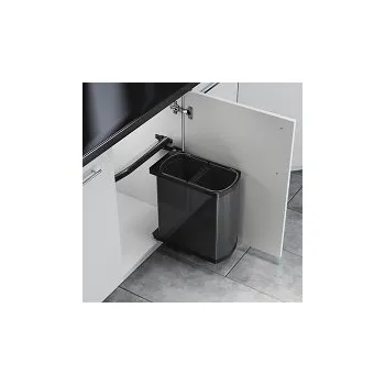 Odpadkový koš Hailo AS Duo 8/8 Öko Flex tmavě šedý/černý - vestavný odpadkový koš- 3416-071