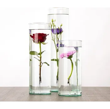 Váza XL Váza na ponořené květiny, 12 x 12 x 50 cm, 5L|Esschert Design