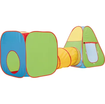 Dětský stan Playtive Dětský stan s tunelem (zelená/žlutá/modrá/červená)