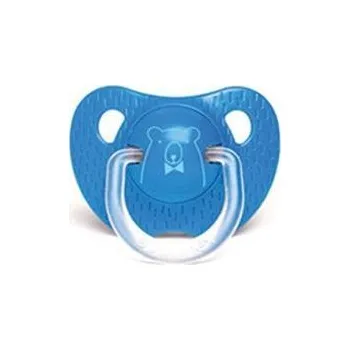 dudlíky Suavinex ŠIDÍTKO anatomické silikon 6-18m. - modré méďa