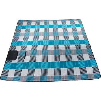 Pikniková deka Keltin K00420A 200 x 200 cm šedá/modrá