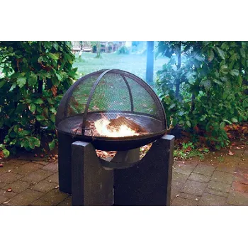 Ohniště FANCY FLAMES s granitovou nohou TERAZZO, pr. 68x46cm, 81kg|Esschert Design