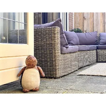 Koženková dveřní zarážka ZVÍŘÁTKA,18/20/25cm, slon/zajíc/želva, imitace kůže, hnědá|výběr z variant|Esschert Design - Želvák Sammy