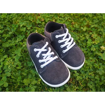 Chlapecké polobotky Jonap Celoroční boty Kid šedá riflovina Velikost: 19