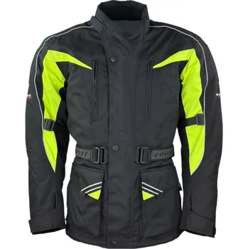 Moto bunda Bunda na motorku Roleff Kodra černo-fluo žlutá M