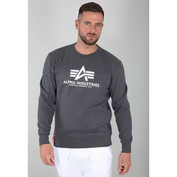 Pánská mikina mikina BASIC SWEATER charcoal heather/white S