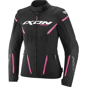 Moto bunda Dámská bunda na motorku IXON Striker 2 Lady černo-růžová 3XL