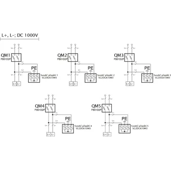 FAMATEL fr102L - Fotovoltaická rozvodnice SolarBOX pro 5 stringů IP65, DC, Un=1000V, fr102L
