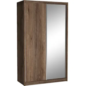Šatní skříň Šatní skříň KAROK | 143 cm | se zrcadlem | lefkas