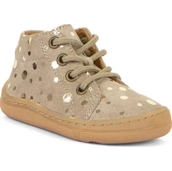 Dívčí polobotky Froddo Celoroční barefoot kotníkové First Step Laces G2130325-22 Beige Velikost: 22