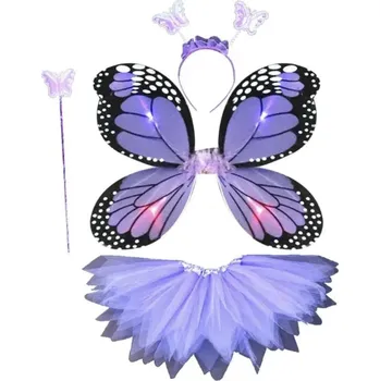 Karnevalový kostým Kostým motýl - svítící Fialová