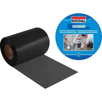 Izolační páska 150mm x 10m - Bitumenová Střešní těsnící páska Grafitová, Soudal Soudaband