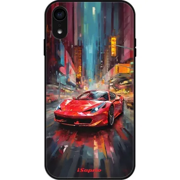 Pouzdro na mobilní telefon Lesklé pouzdro iSaprio pro Apple iPhone XR - Ferrari (Lesklé pouzdro, kryt, obal iSaprio Exclusive na mobil Apple iPhone XR s motivem Ferrari - elegantní skleněný vzhled, skvělá ochrana mobilu a luxusní styl, vyrobeno v Česku)