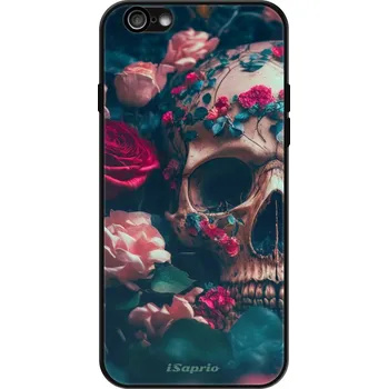 Pouzdro na mobilní telefon Lesklé pouzdro iSaprio pro Apple iPhone 6 / 6S - Skull in Roses (Lesklé pouzdro, kryt, obal iSaprio Exclusive na mobil Apple iPhone 6 / 6S s motivem Skull in Roses - elegantní skleněný vzhled, skvělá ochrana mobilu a luxusní styl, vyrobeno v Česku)