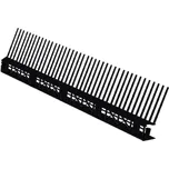 Eurovent 8,5x100cm - Okapový hřeben s větrací mřížkou - Černý RAL 9005, Plastový