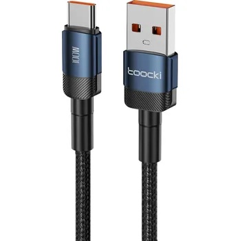 Datový kabel Rychlonabíjecí kabel USB C na USB A 1 m 100W datový kabel 6A rychlé nabíjení a synchronizace dat kabel pro telefony tablety notebooky modrá