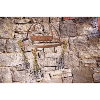 Sušák na prádlo Esschert Design Sušák na bylinky s tabulkou HERB and FLOWERDRYER, litina, hnědá, 38cm