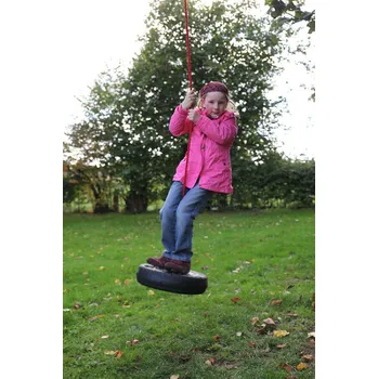 Dětská houpačka Houpačka dětská PNEUMATIKA, 41x10cm/délka lana 2 m/nosnost 200 kg!, černá (DOPRODEJ)|Esschert Design