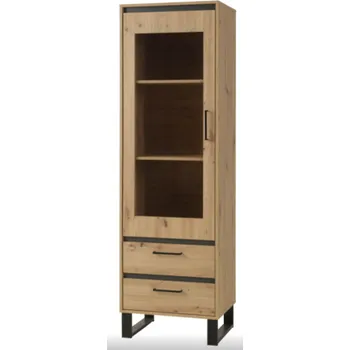 Knihovna Mlot Vitrína 60 Bonti 3 Barevné provedení: korpus: dub Artisan + dvířka: dub Artisan