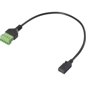 Elektrická zásuvka Renkforce USB 2.0 kabelový adaptér [1x mini USB 2.0 zásuvka B - 1x Svorka] RF-6443962 30 cm PVC plášť