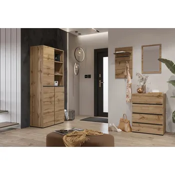 Předsíňová stěna Casarredo CROSS dub Wotan/černá