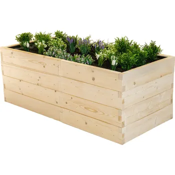 Vyvýšený záhon Vyvýšený záhon obdélník - výška 64cm Vyberte povrchovou úpravu: Přírodní, Vyberte velikost (délka x šířka): 1200x600, Nopová folie: Bez folie