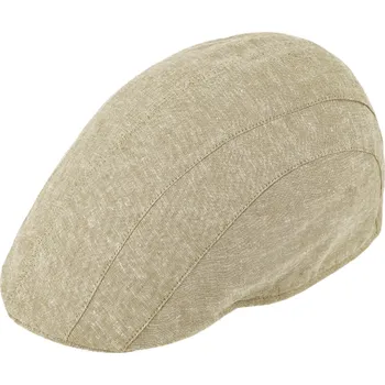 Čepice Fiebig - Headwear since 1903 Pánská letní béžová bekovka od Fiebig - bavlna a len Velikost: 57 cm (M)