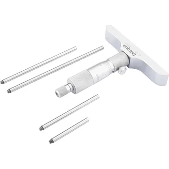 Posuvné měřítko Dasqua 4611-8115 Hloubkový mikrometr s kontrolním měřítkem 0 - 75 mm DIN 863