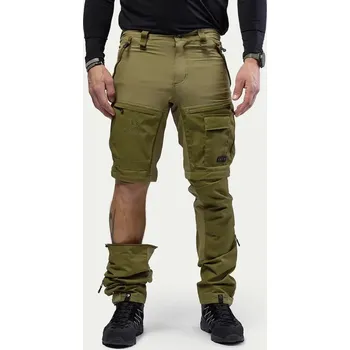 Pánské kalhoty Pánské pohodlné turistické kalhoty 2v1 V2 Beyond Nordic - Moss Green Velikost: 3XL