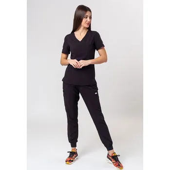 Dámský overall Lékařská dámská souprava Maevn Momentum (halena Asymetric, kalhoty jogger) černá